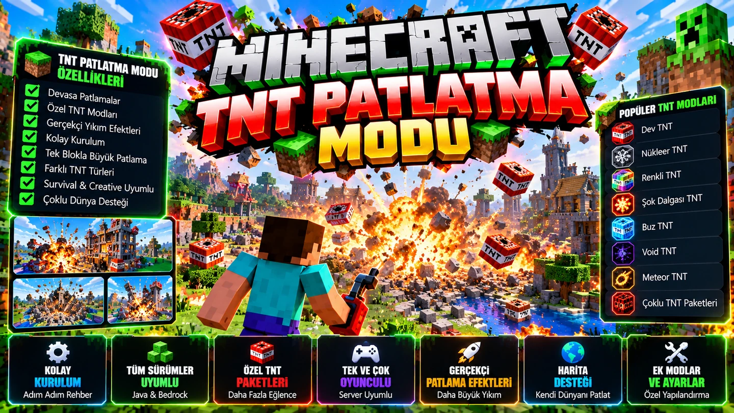MİNECRAFT TİKTOK TNT PATLATMA MODU kapak görseli